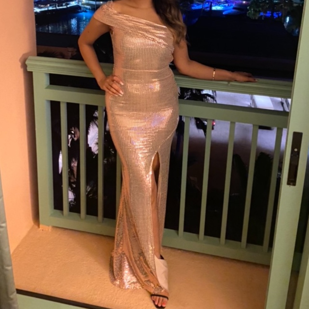 Fashion Nova Dress - Gold/rose gold